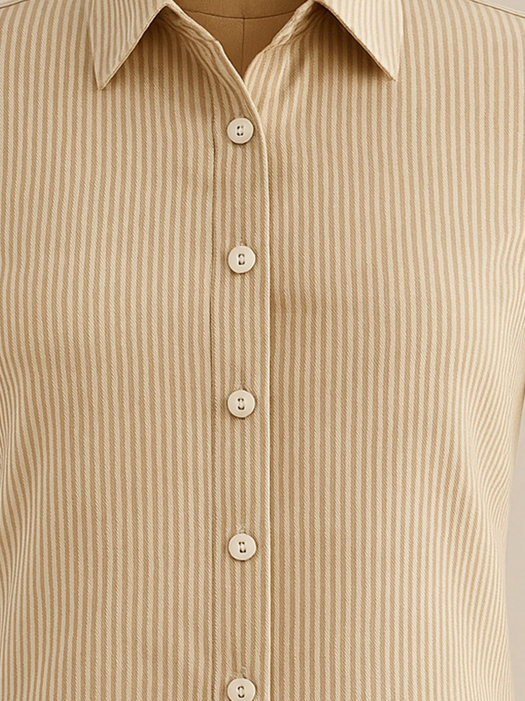 Brown Solid Half Sleeves Shirt - Image 5