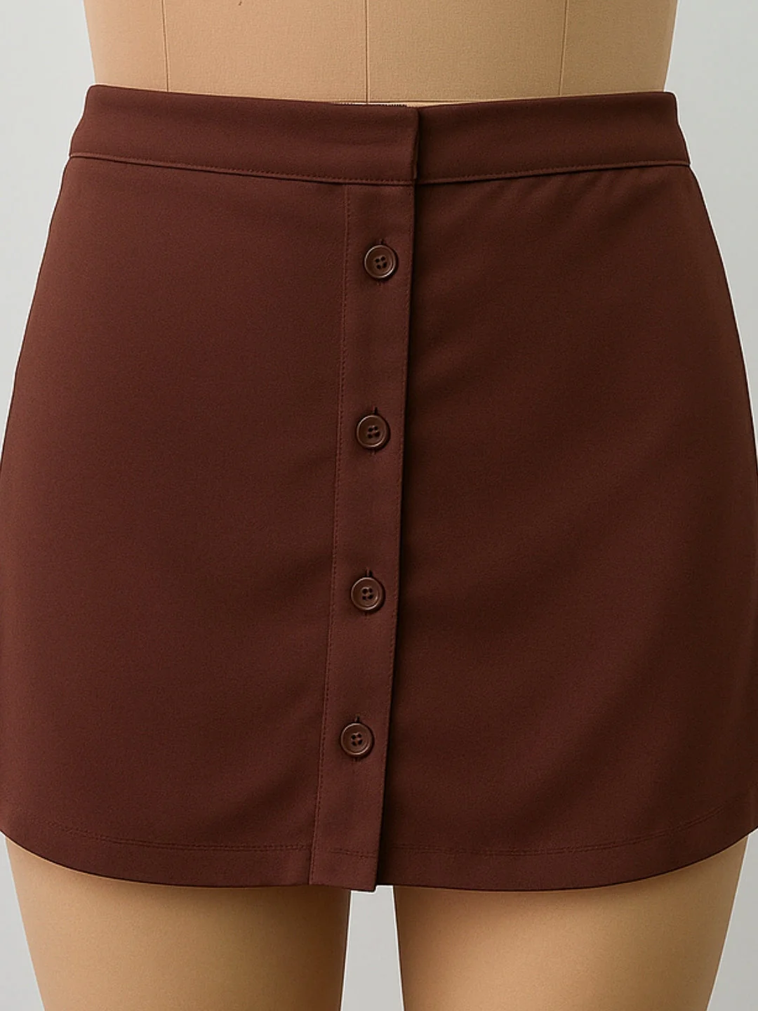 Brown Solid Skirts - Image 5