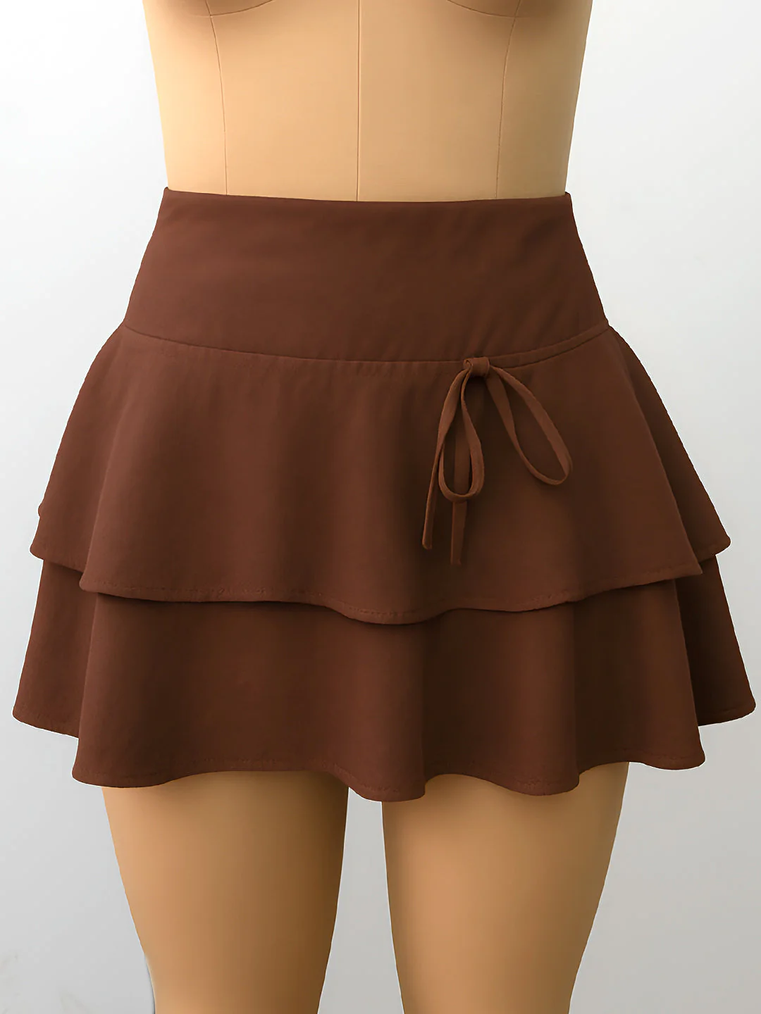 Brown Solid Skirts - Image 5