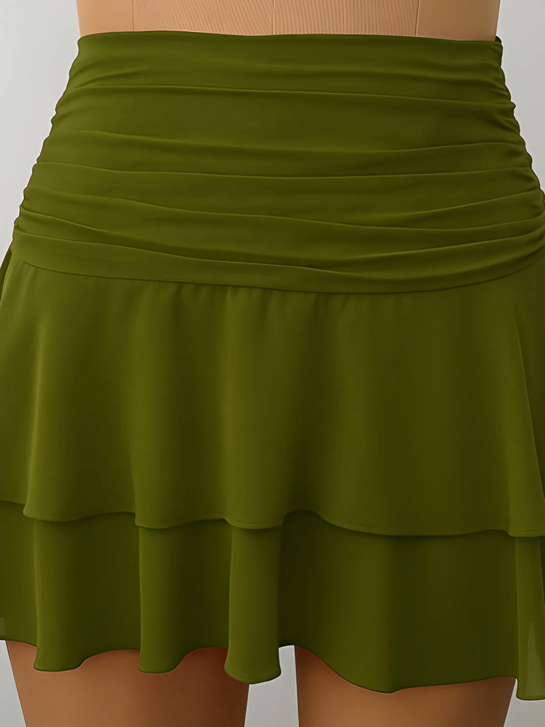Olive Solid Skirts - Image 5
