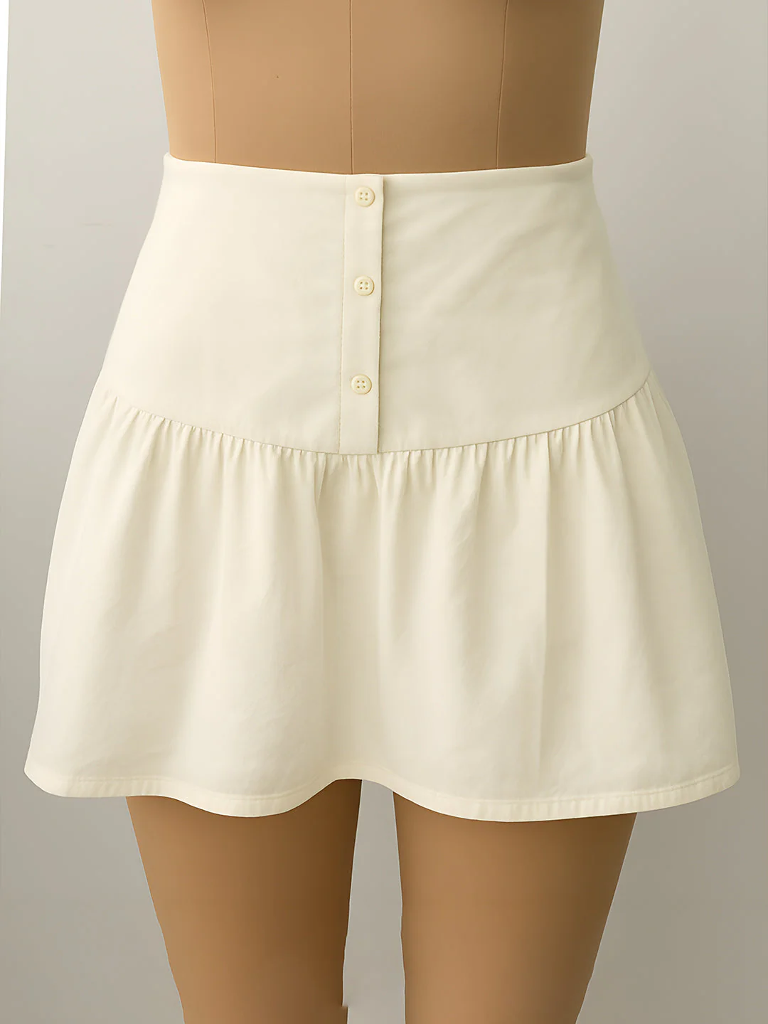 Beige Solid Skirts - Image 5