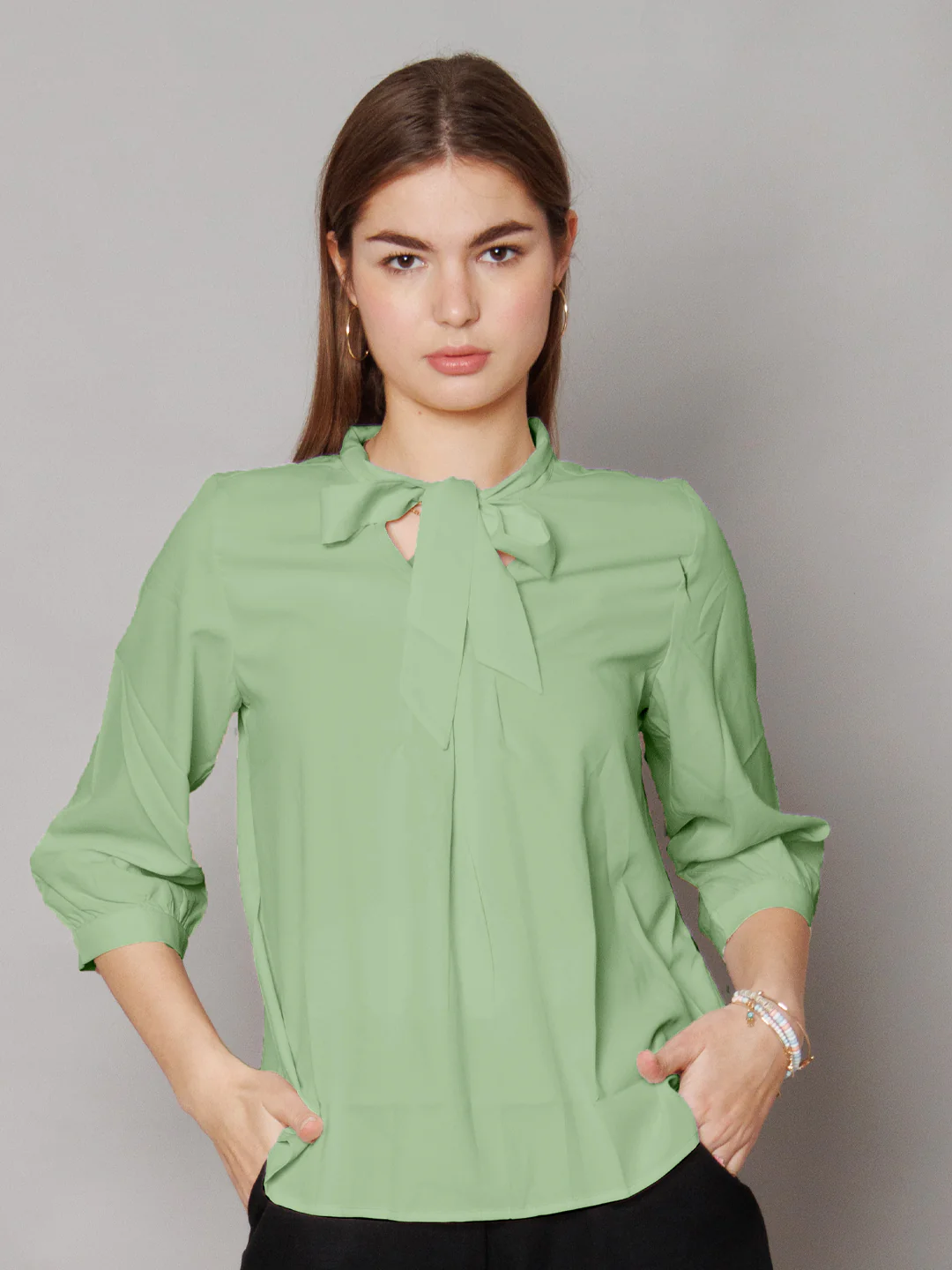 Solid Mint Regular Top - Image 2