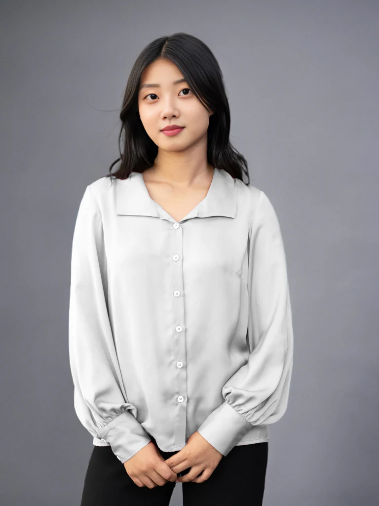 Solid White Regular Shirt - Image 2