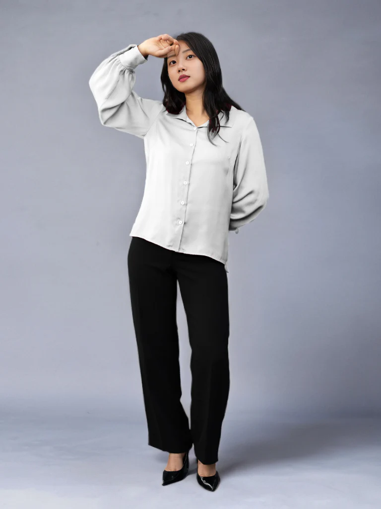 Solid White Regular Shirt - Image 4
