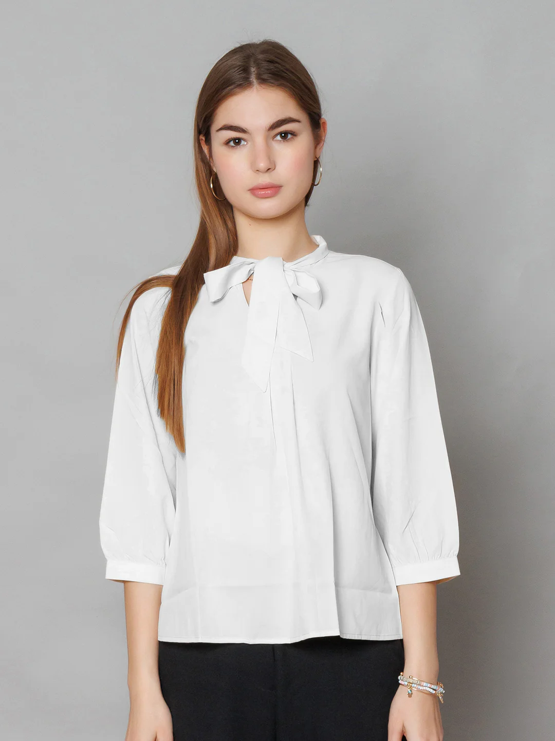 Solid White Regular Top - Image 2