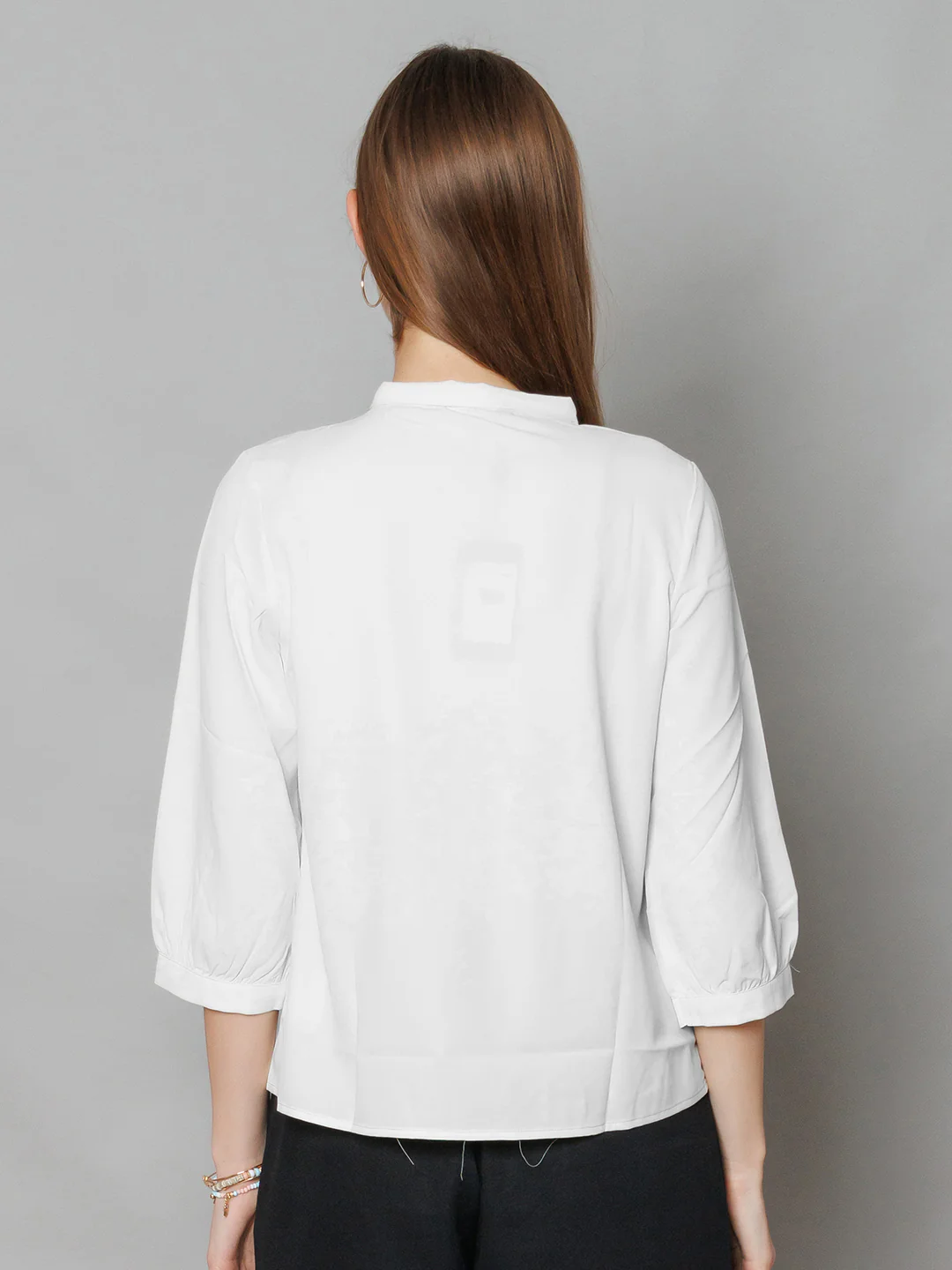 Solid White Regular Top - Image 4