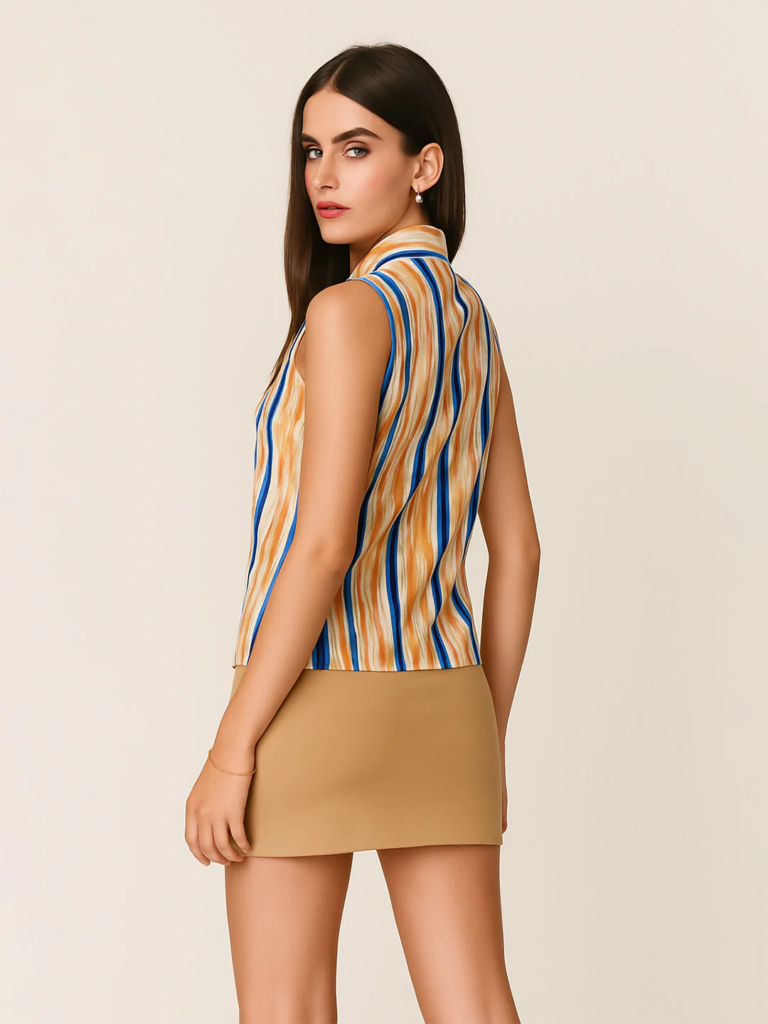 Multi Striped Sleeveless Top - Image 3