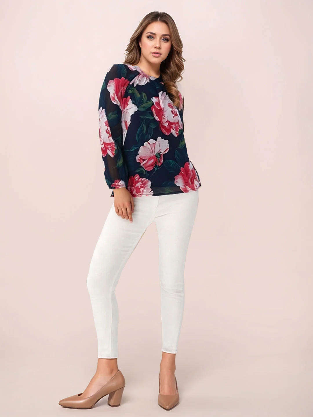 Zink London Women's Multi Floral Top