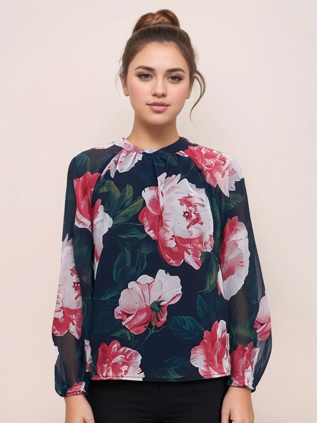 Zink London Women's Multi Floral Top - Image 2