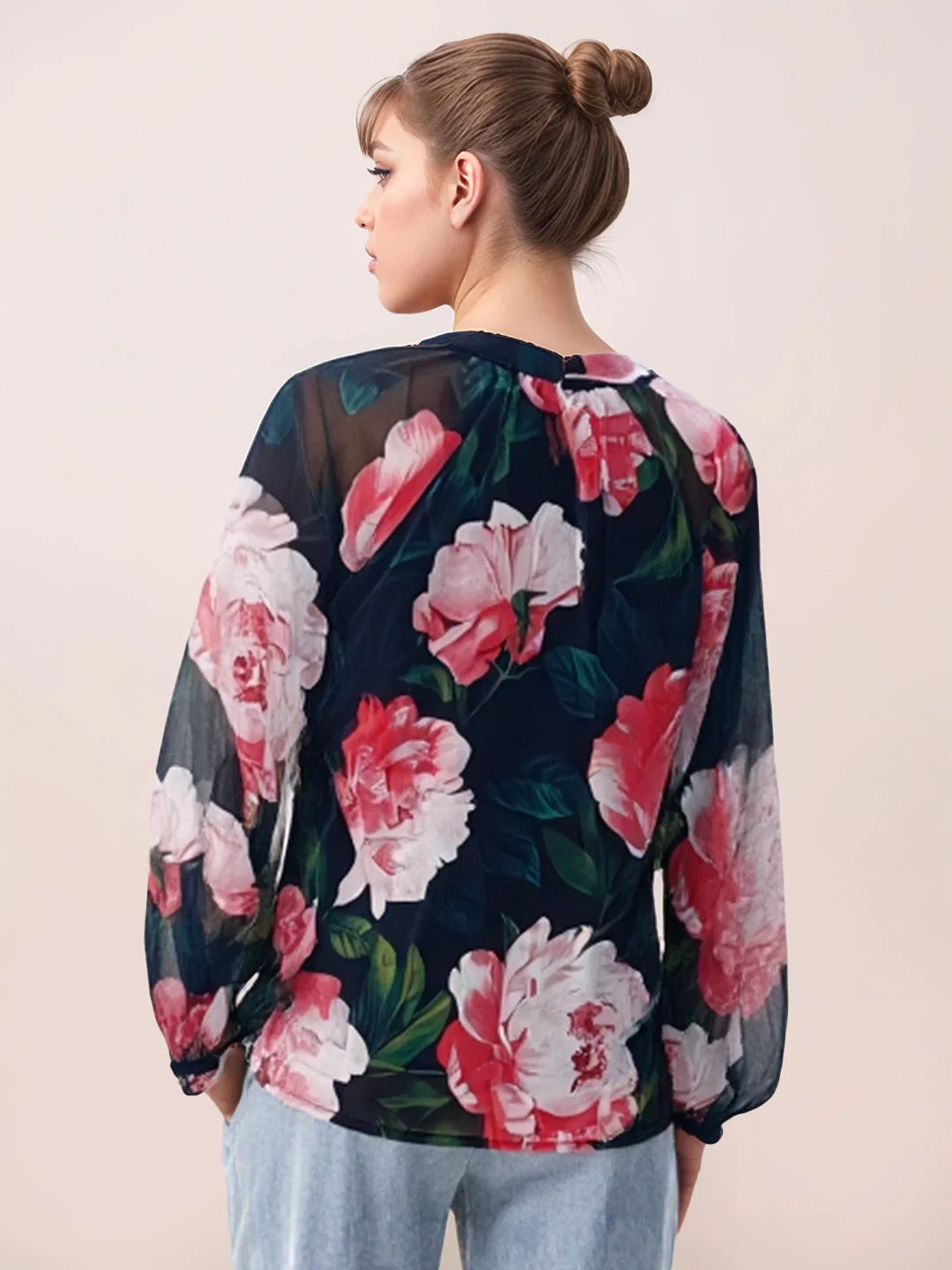 Zink London Women's Multi Floral Top - Image 4