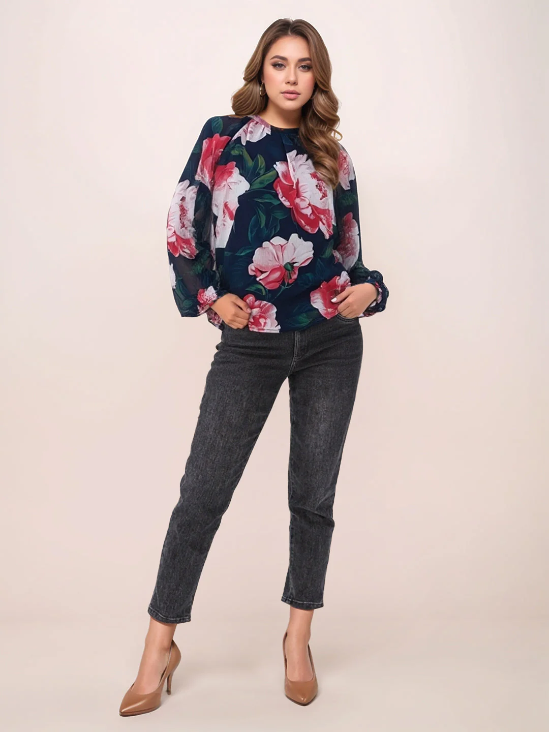 Zink London Women's Multi Floral Top - Image 5