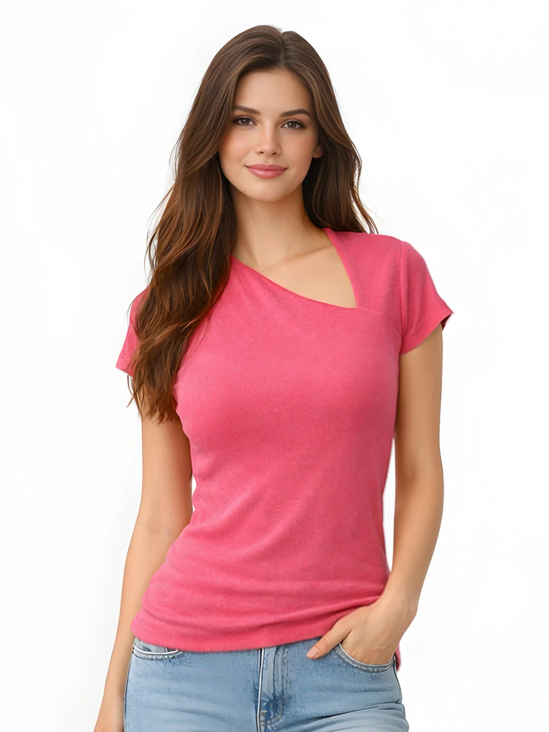 Pink Plain Short Top - Image 2