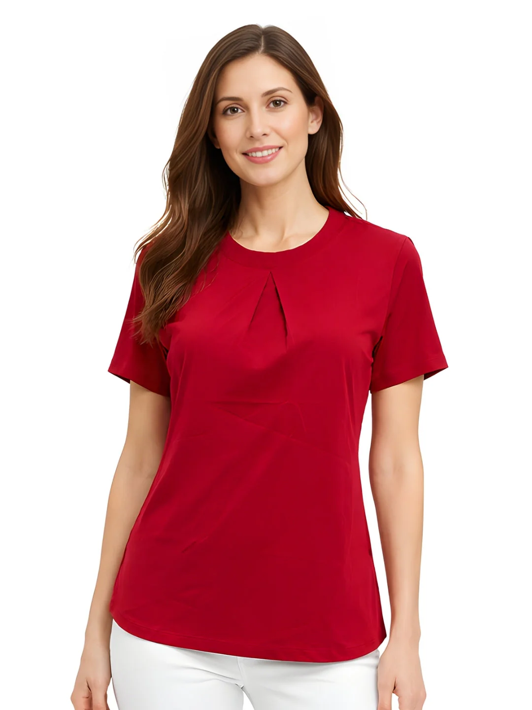 Red Plain Short Top - Image 2