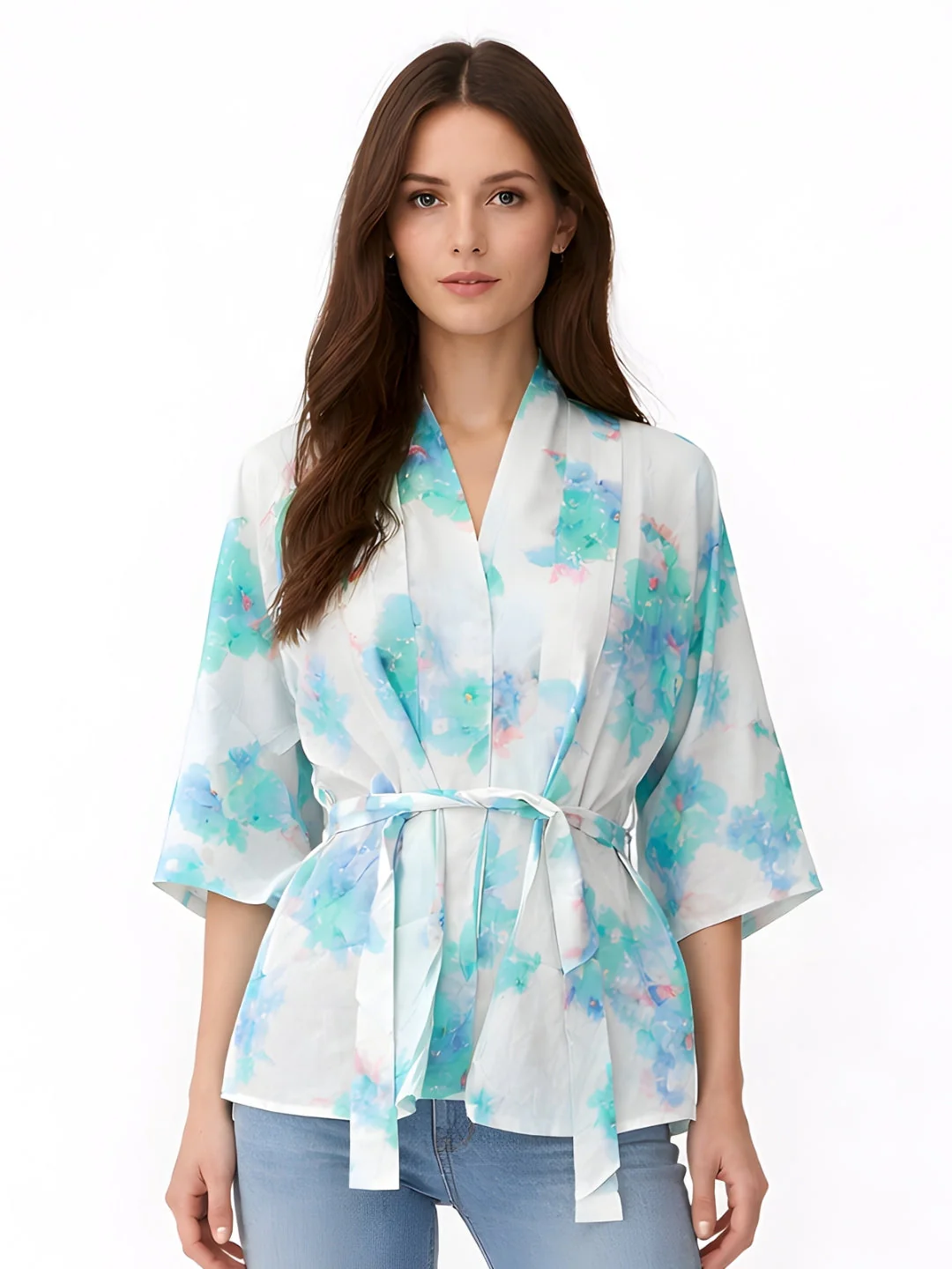 Blue Floral Short Top - Image 2