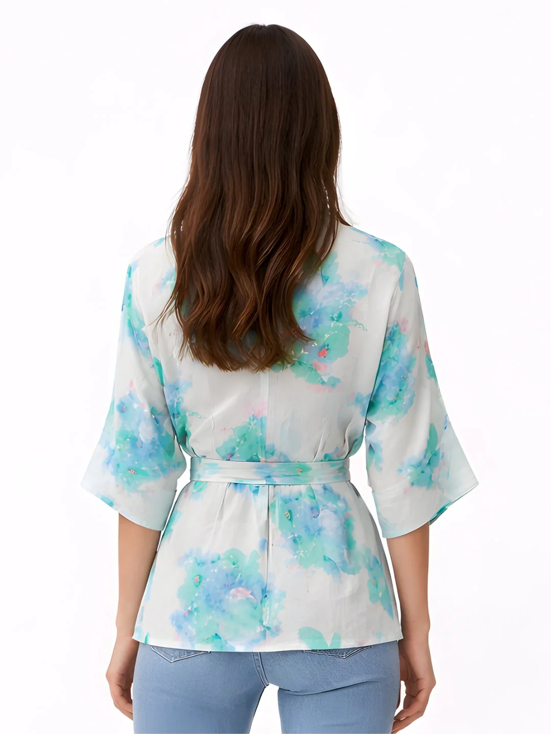 Blue Floral Short Top - Image 4