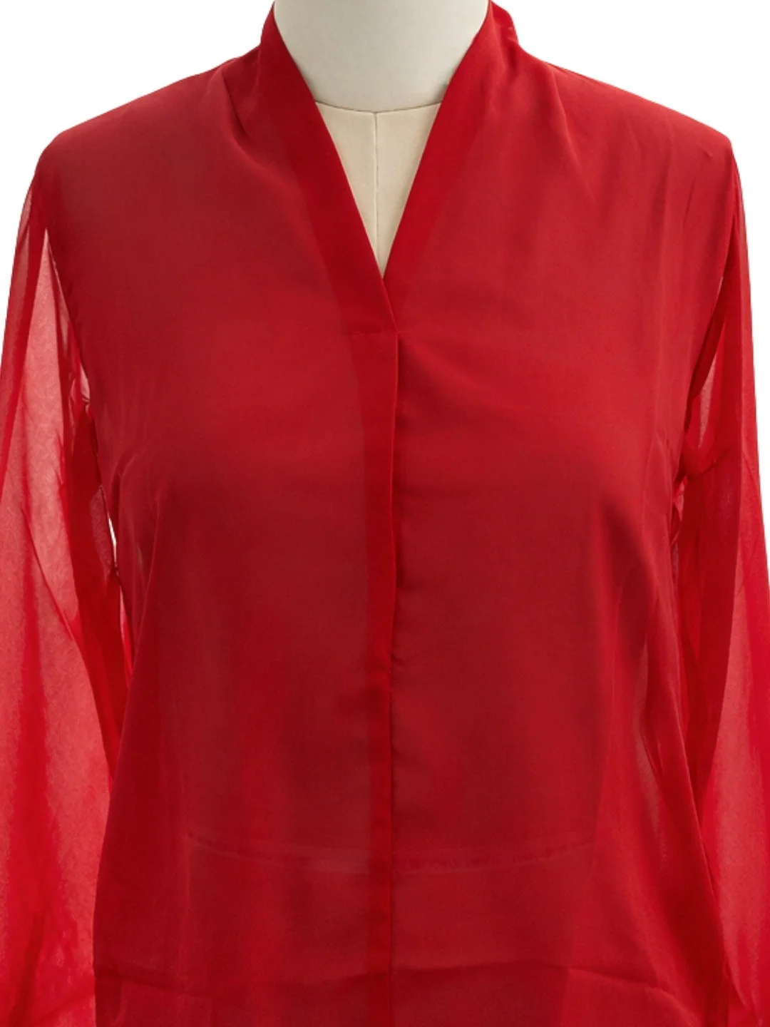 Red Plain Long Top - Image 5