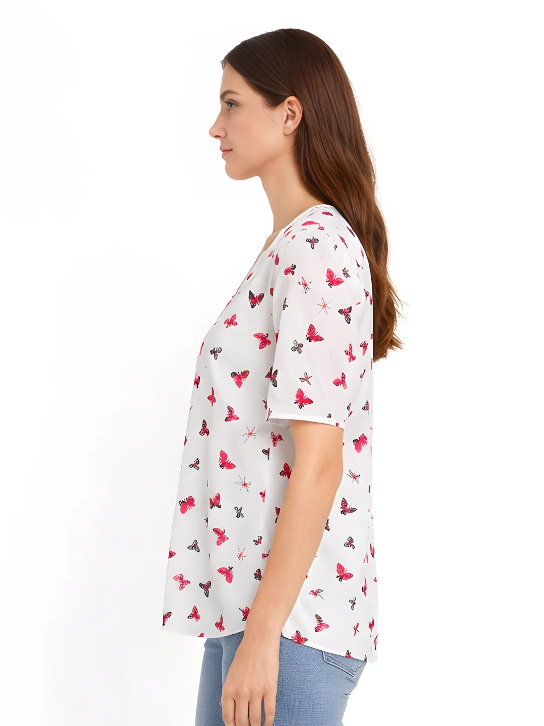 White Half Sleeve Top - Image 3