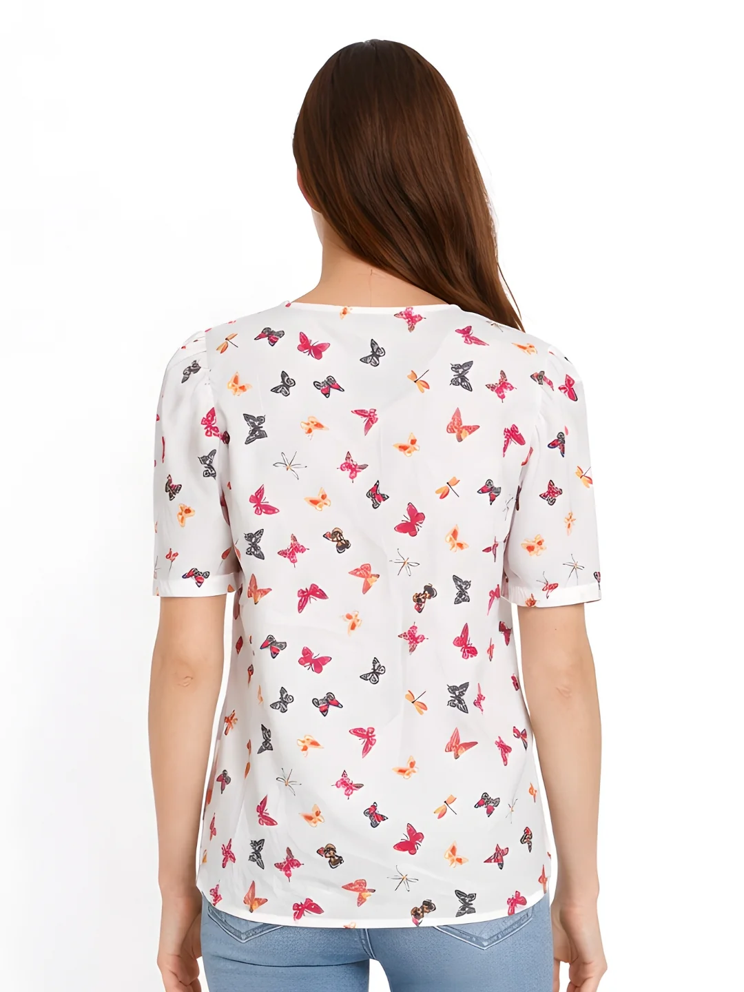 White Half Sleeve Top - Image 4
