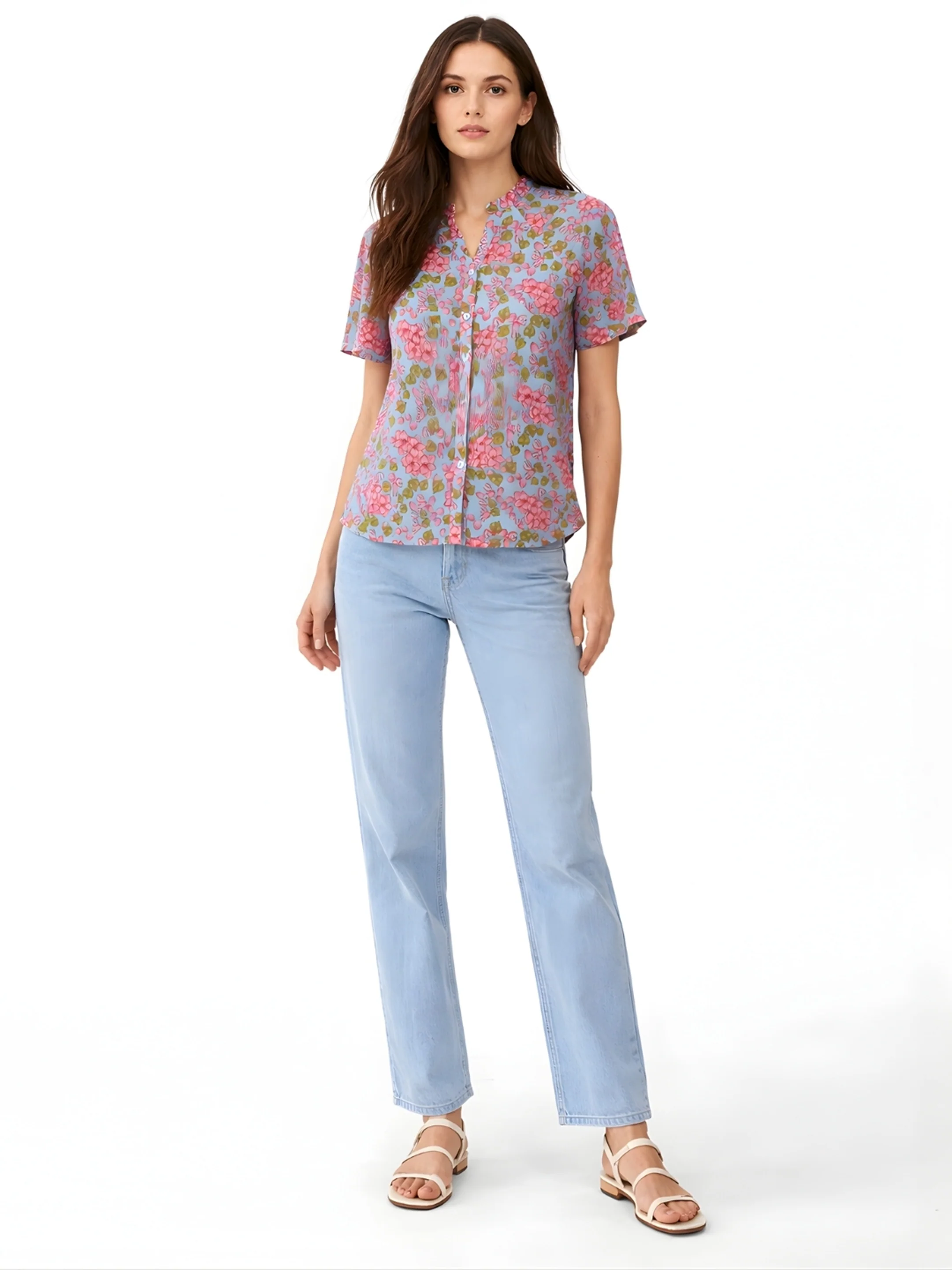 Multi Half Sleeve Top