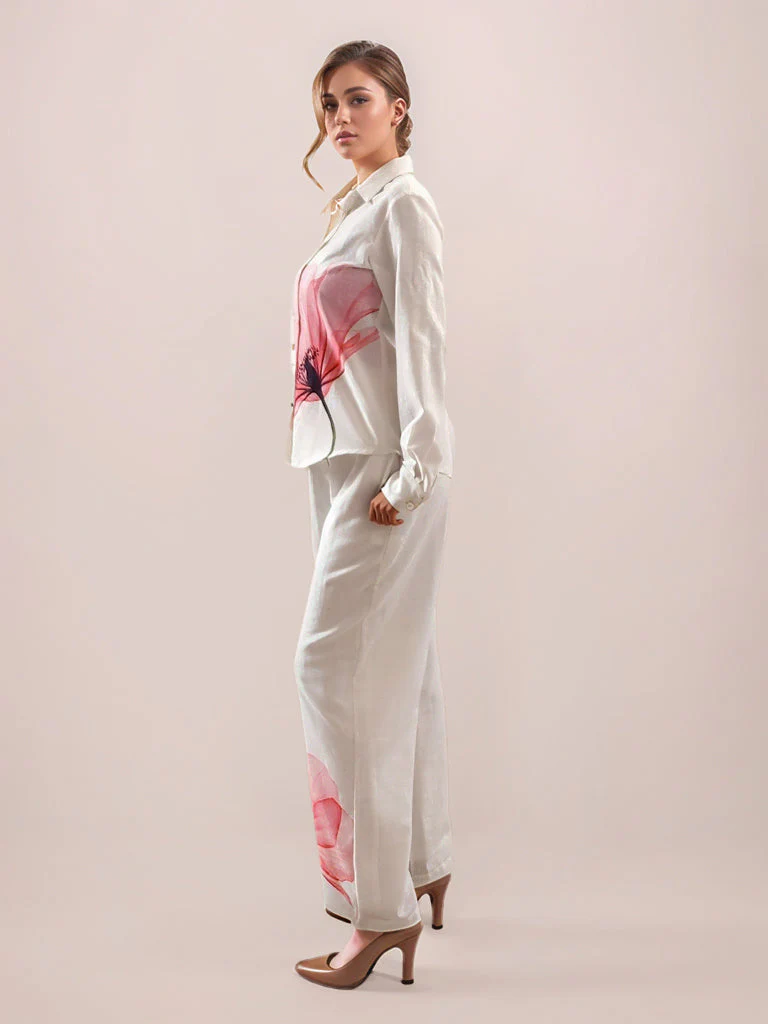 Multi-Colored Tropical Print Long Sleeves Top - Image 5