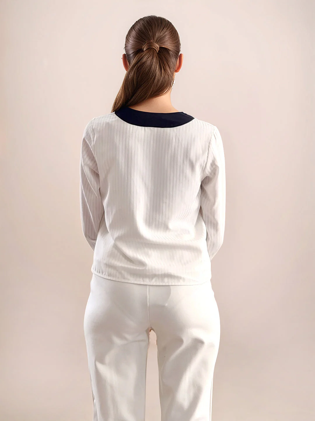 White Plain Full Sleeves Top - Image 4