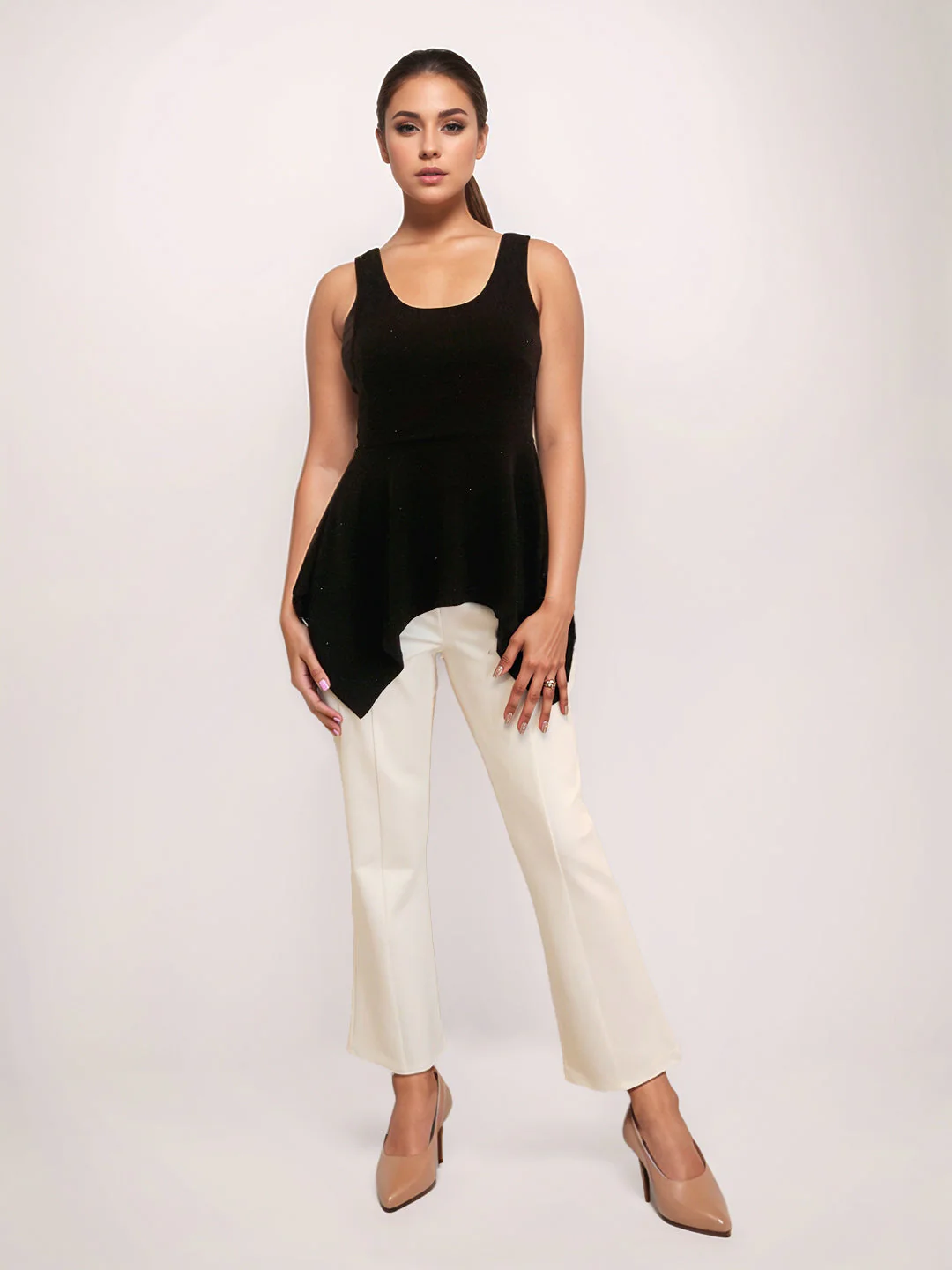Zink London Women's Black Solid Top