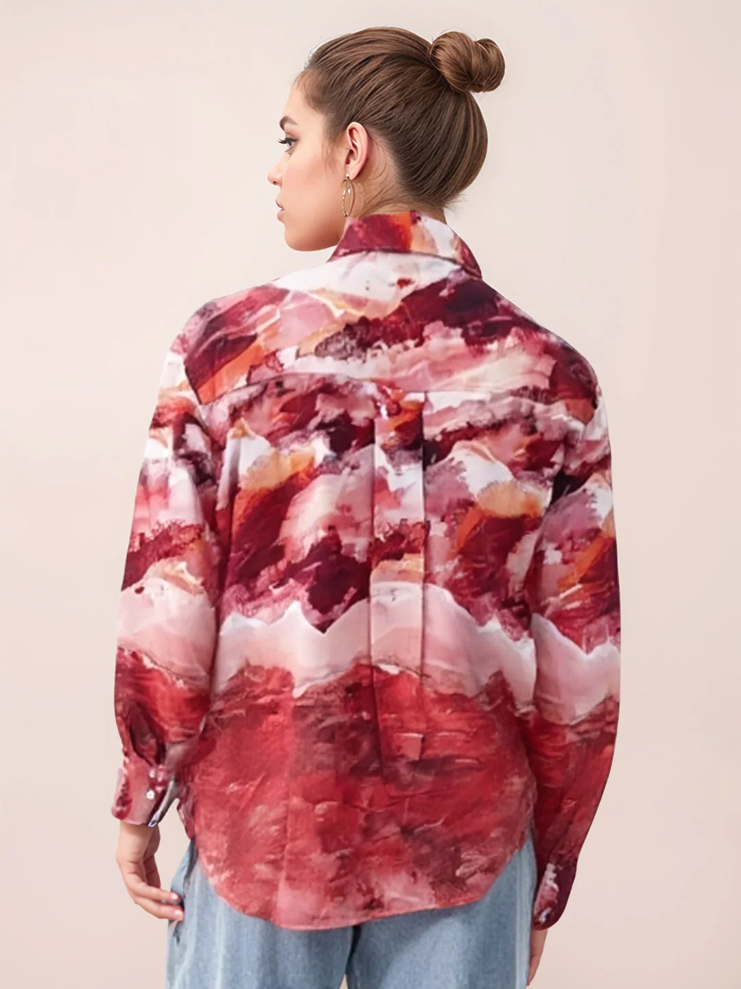 Zink London Women's Multi Abstract Top - Image 4
