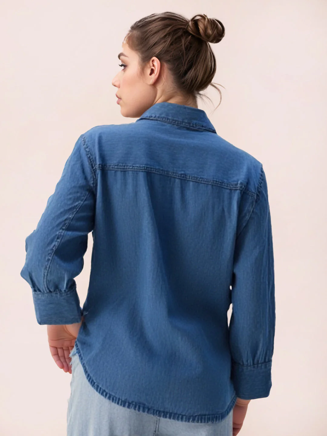 Zink London Women's Blue Plain Top - Image 4
