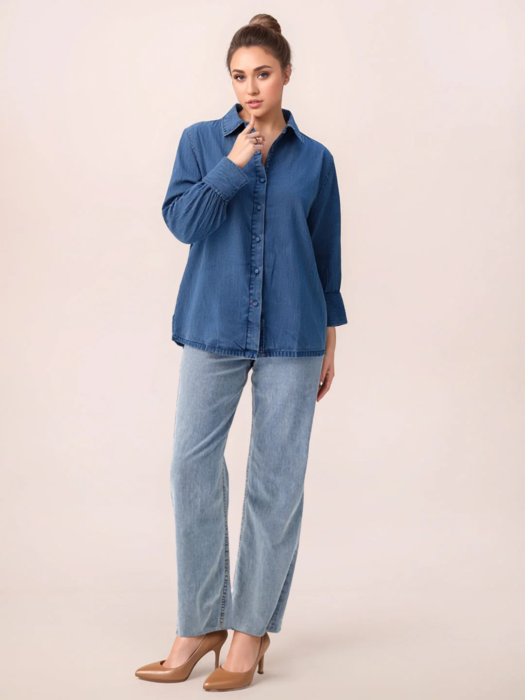 Zink London Women's Blue Plain Top - Image 5