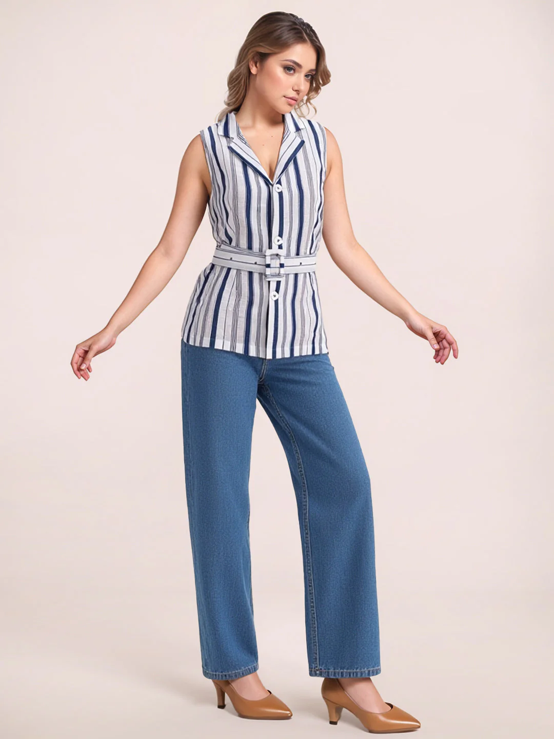 Zink London Women's Multi Stripes Top - Image 5