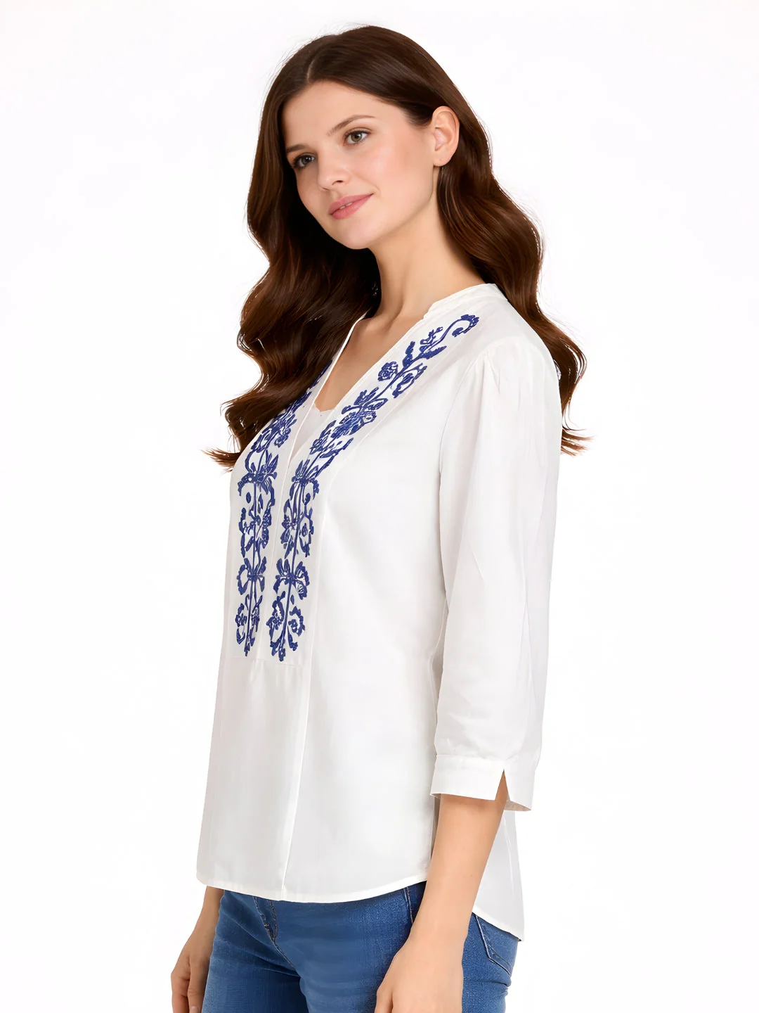Blue Solid Top - Image 3