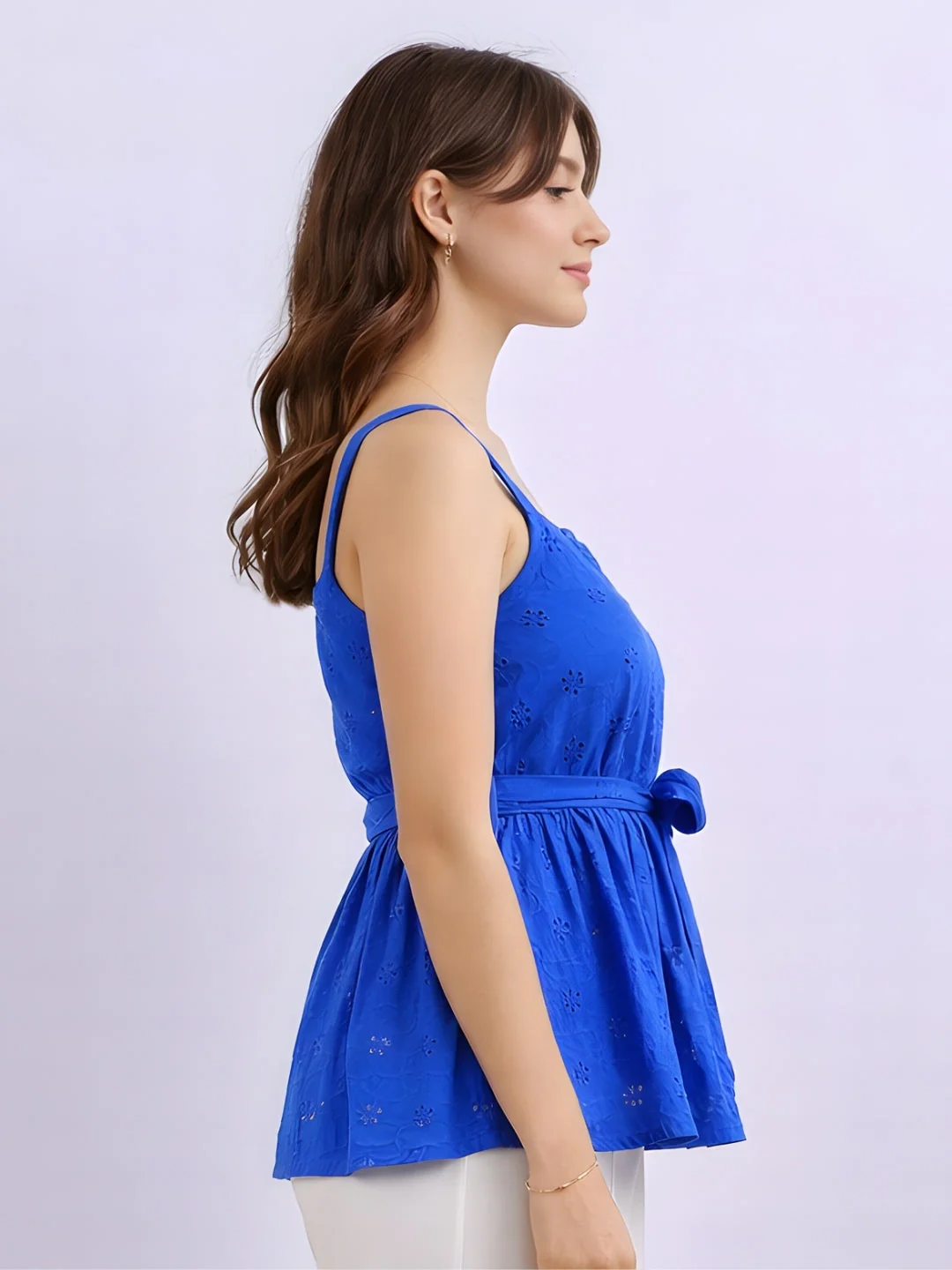 Blue Textured Top - Image 3
