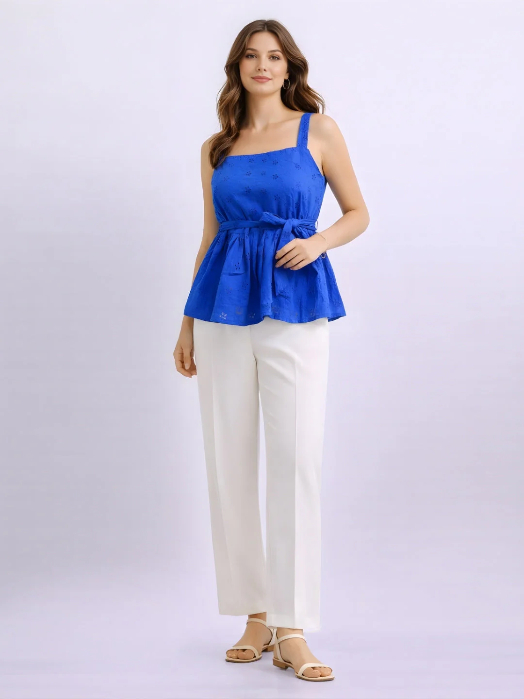 Blue Textured Top - Image 6