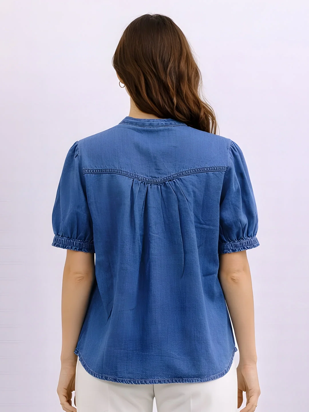 Blue Solid Top - Image 4