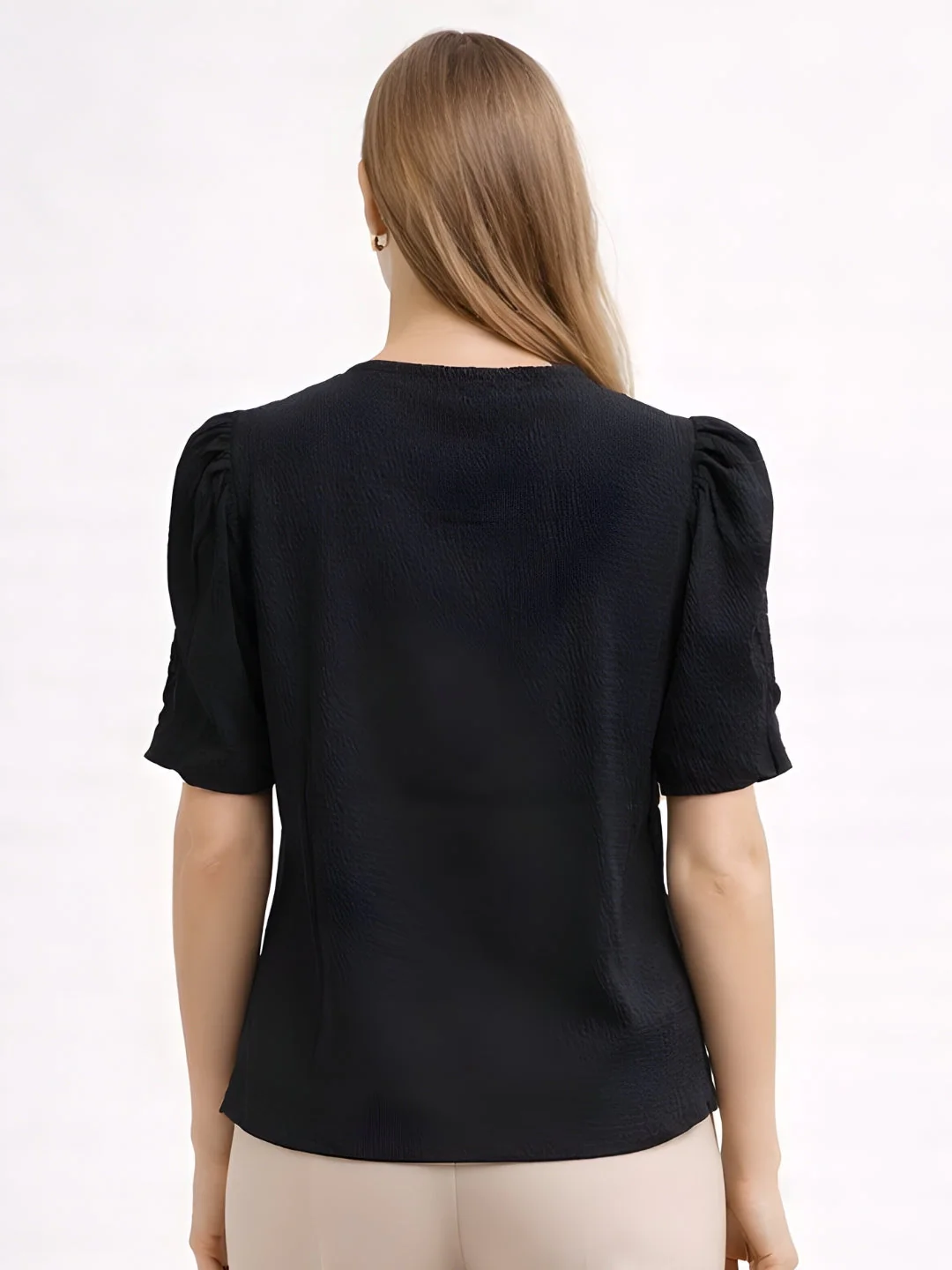 Black Textured Top - Image 4