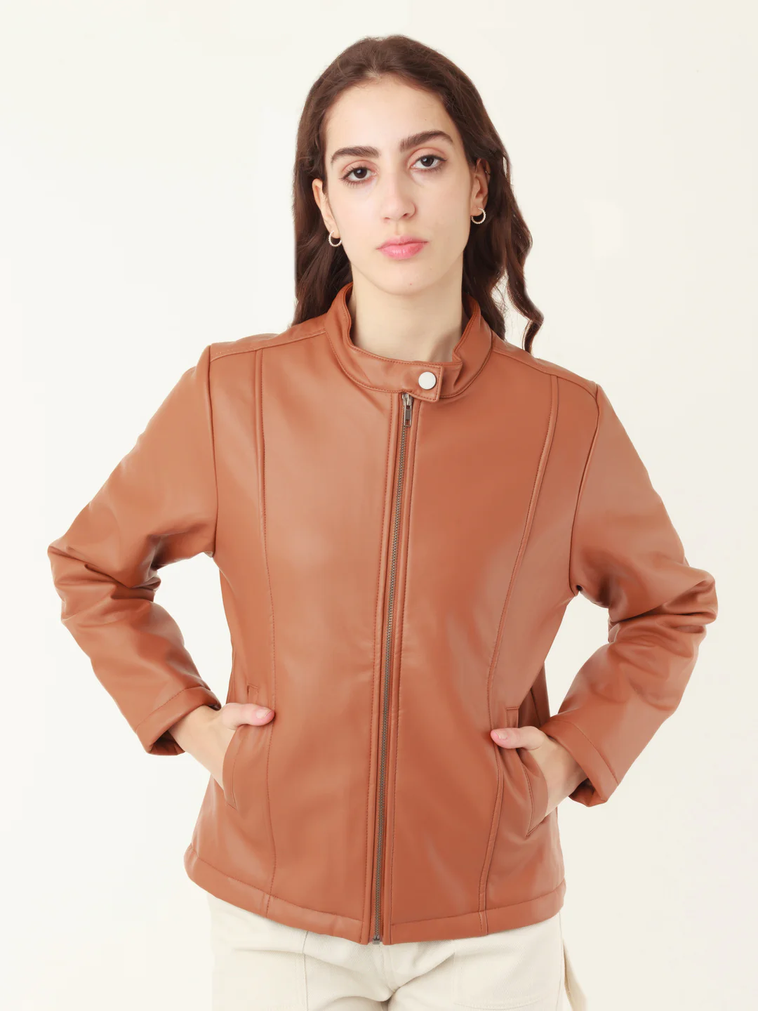 Tan Solid Jacket - Image 2