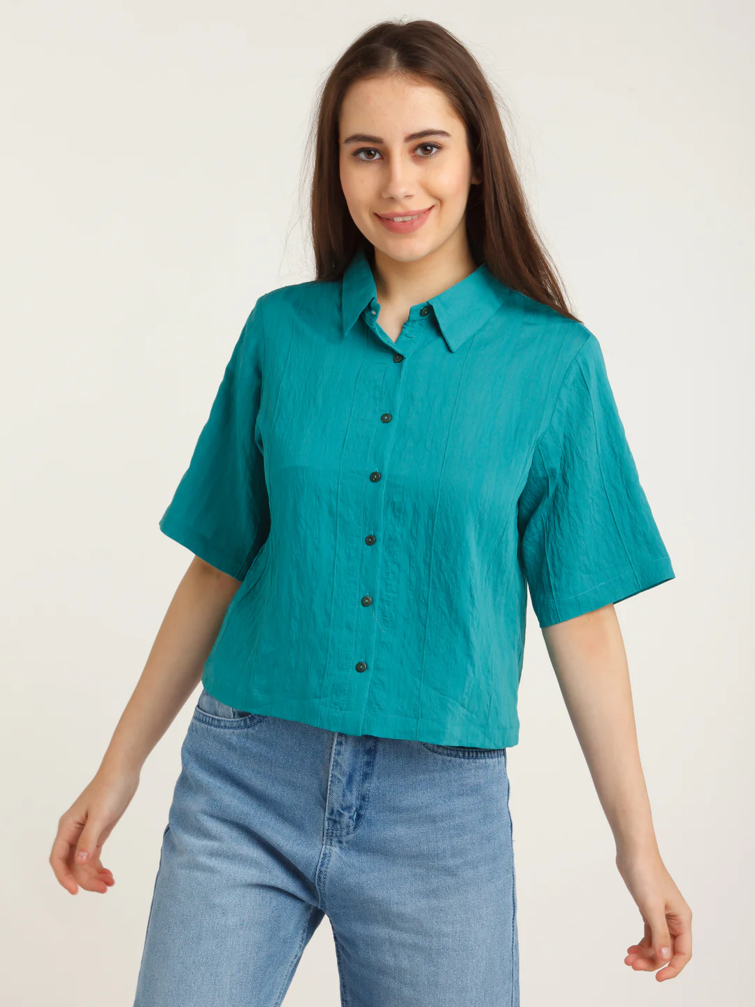 Teal Solid Shirt - Image 3