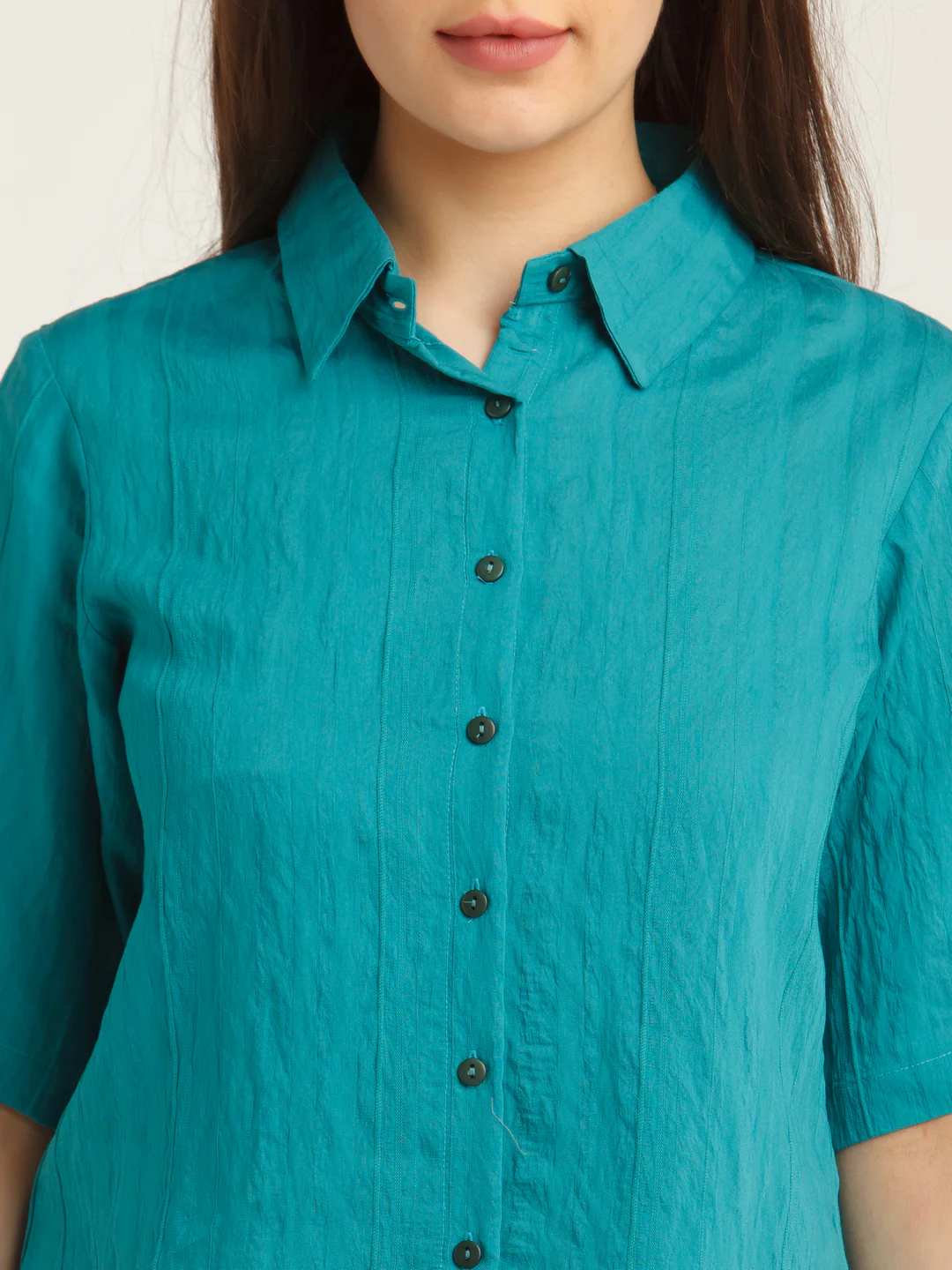 Teal Solid Shirt - Image 6