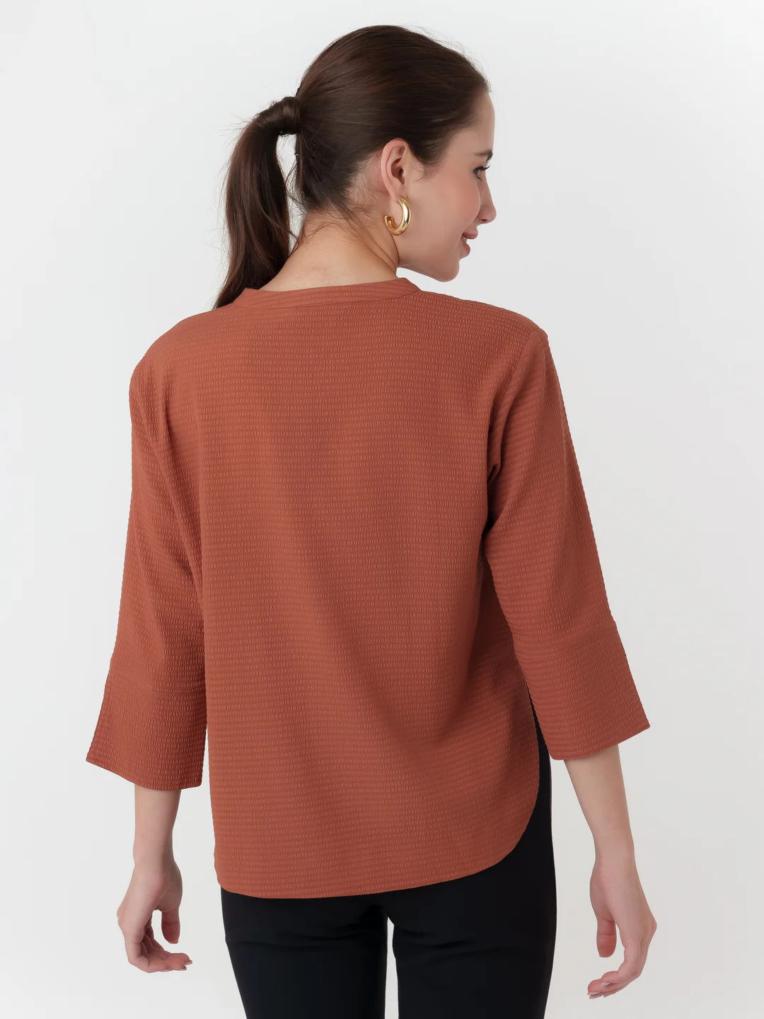 Terracotta Solid Straight Top - Image 4