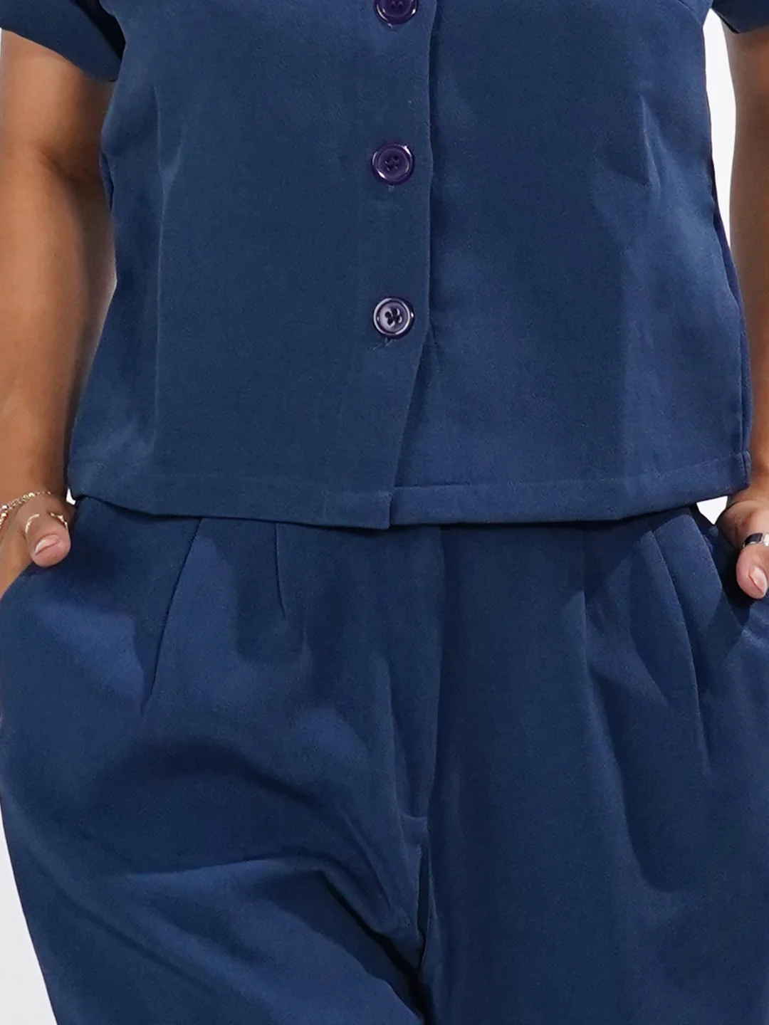 Blue Solid Co-Ord Set - Image 6