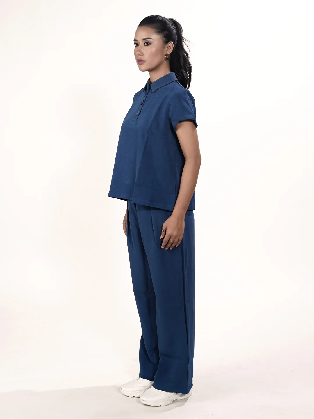 Blue Solid Co-Ord Set - Image 3