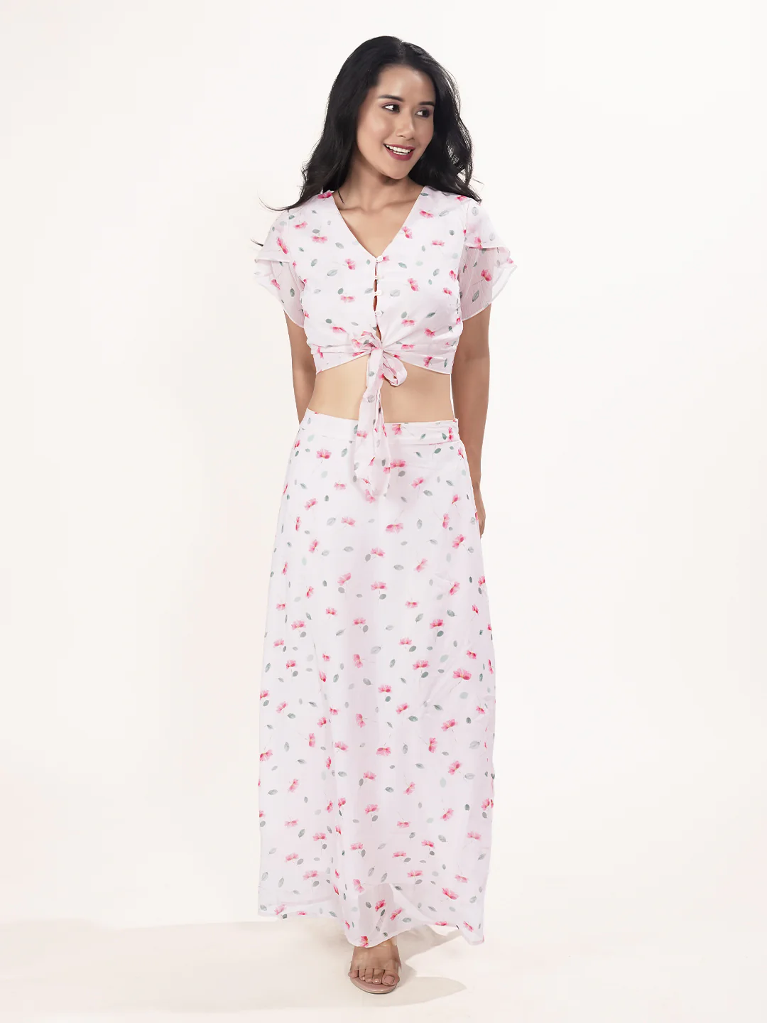 Pink Floral Co-Ord Set - Image 2