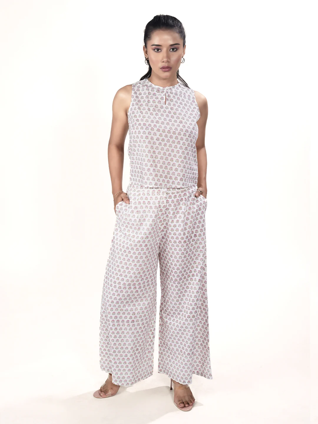 White Floral Co-Ord Set - Image 5