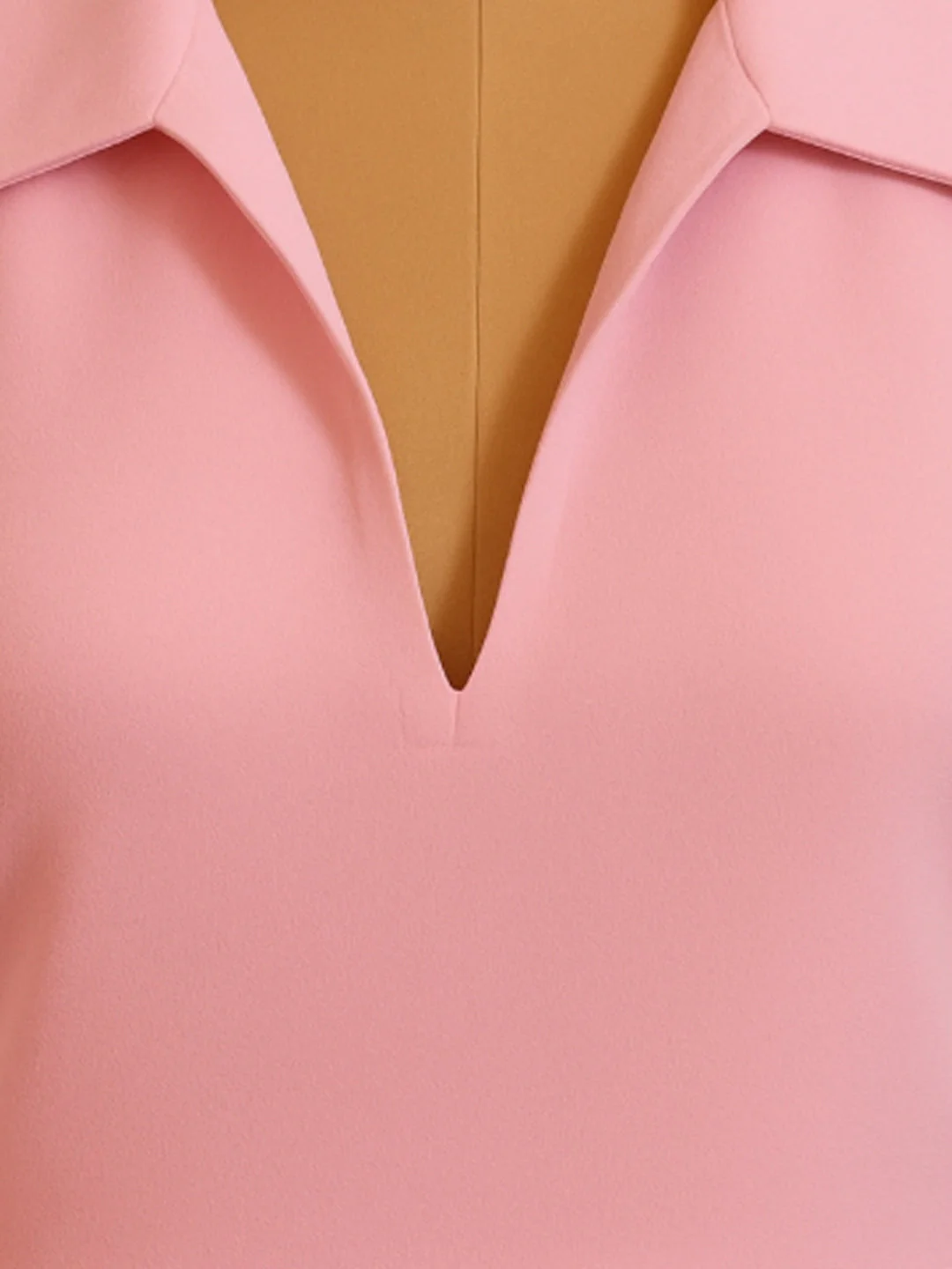 Pink Solid Sleeveless Top - Image 5