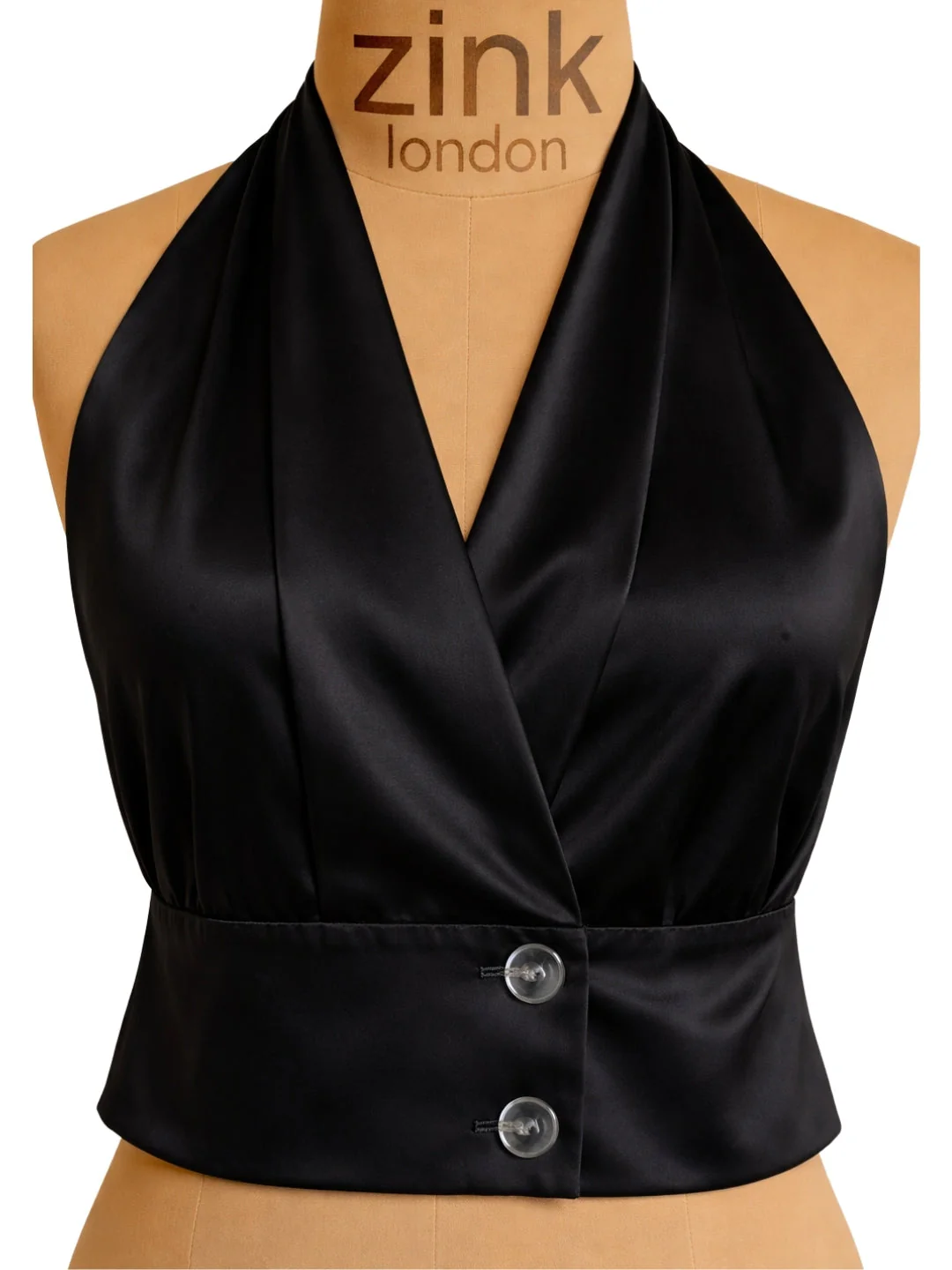 Black Solid Sleeveless Tops - Image 5