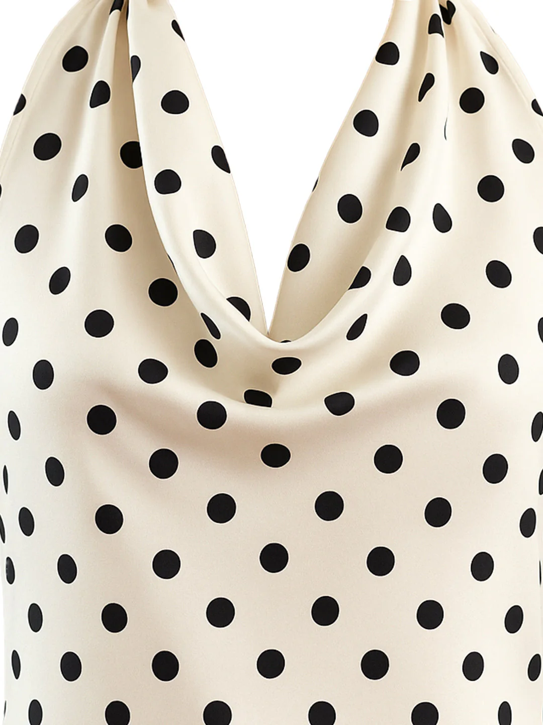 White Polka Dot Sleeveless Top - Image 5