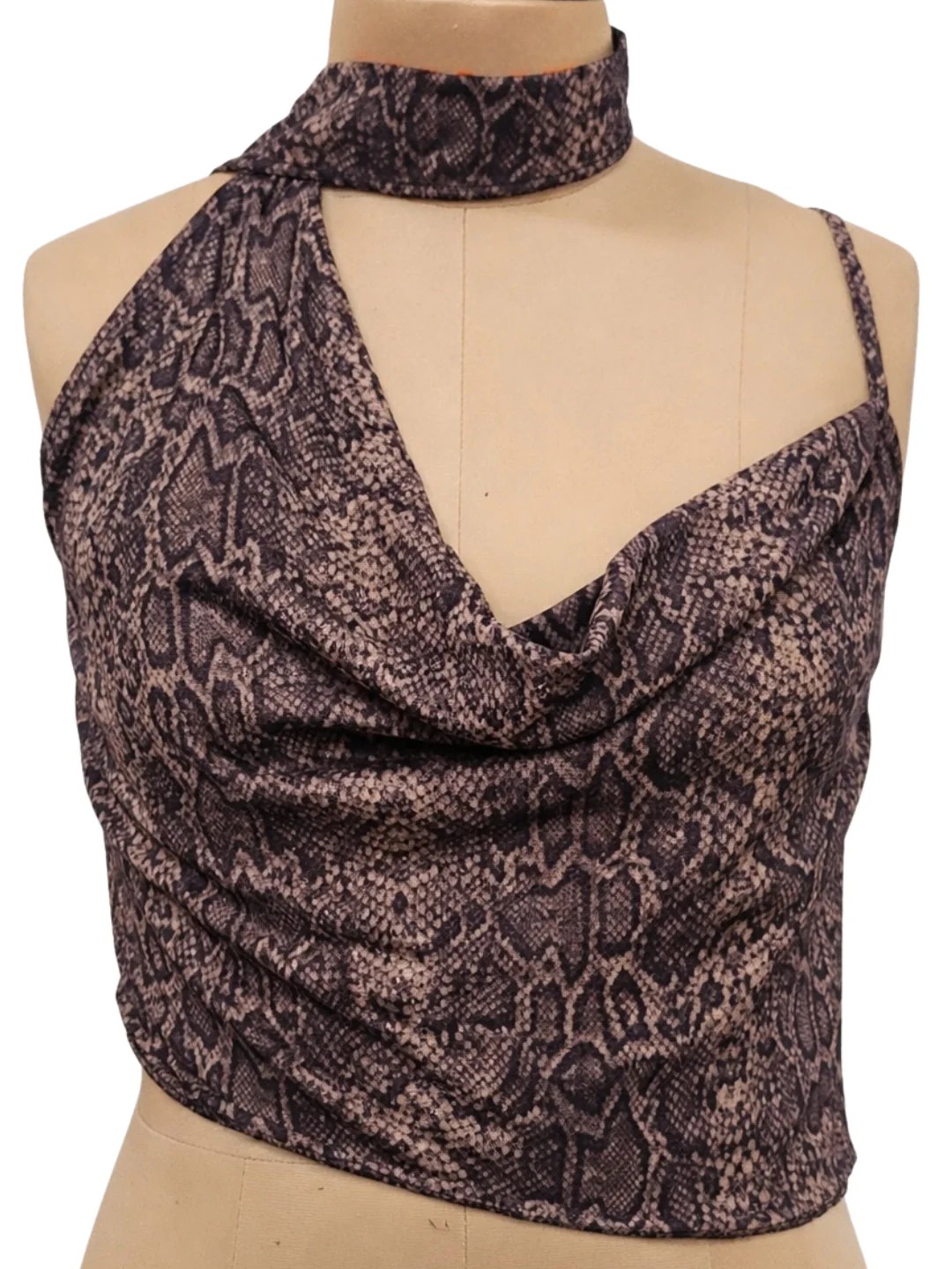 Brown Animal Shoulder Straps Top - Image 5