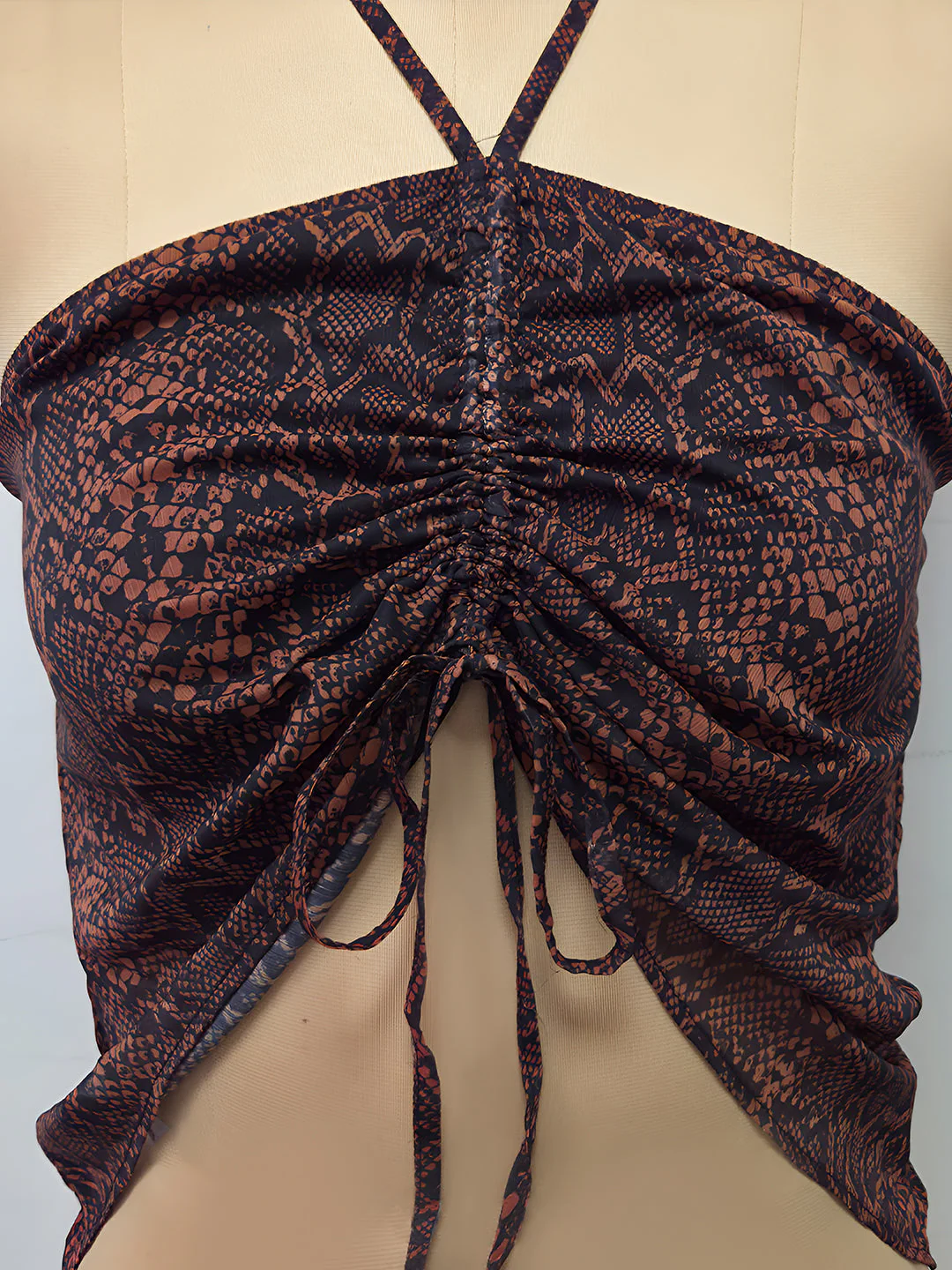 Orange Animal Print Sleeveless Top - Image 5