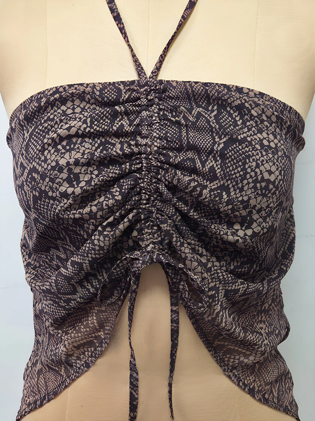 Brown Animal Print Sleeveless Top - Image 5