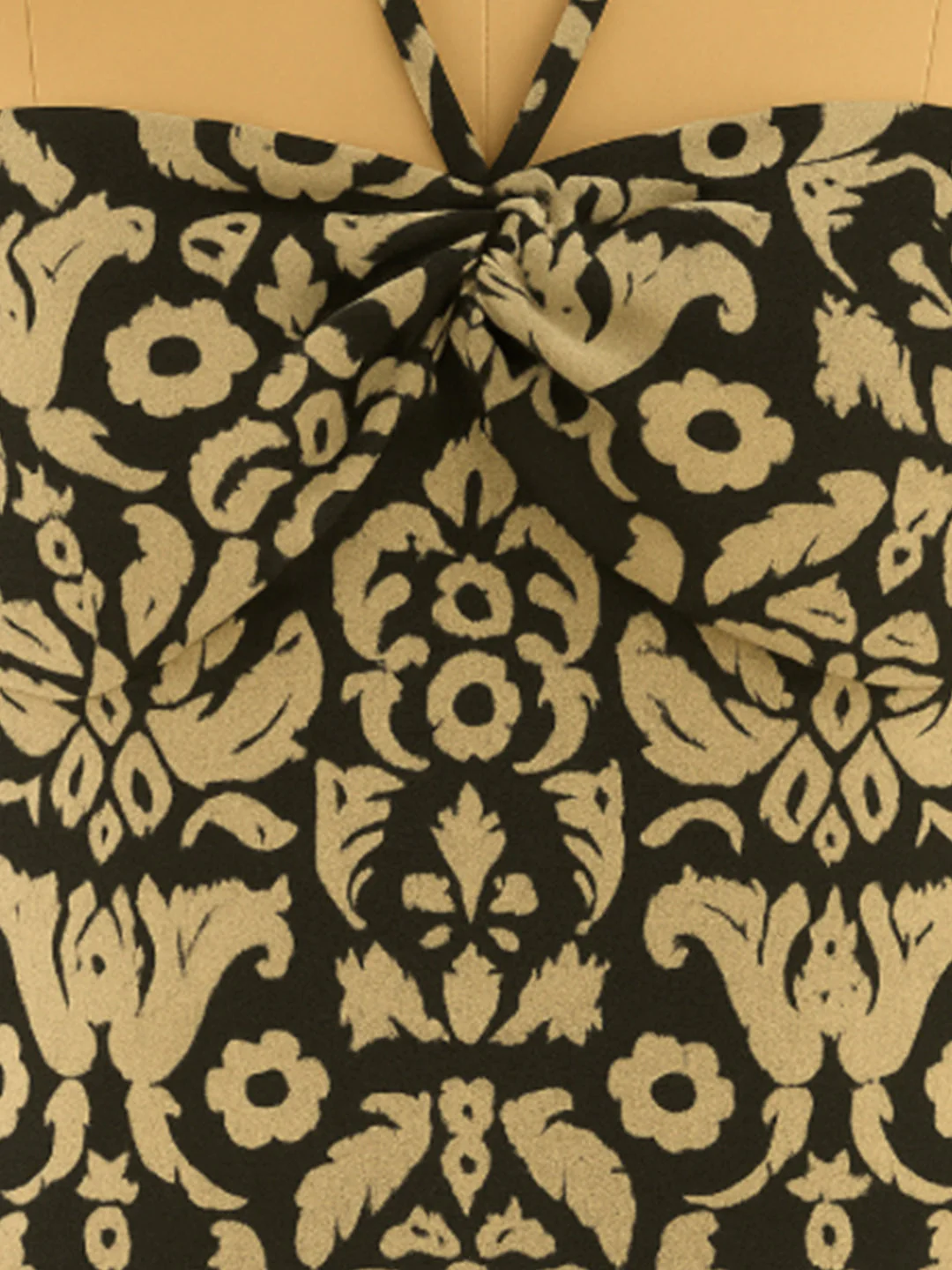 Black Ethnic Motifs Sleeveless Top - Image 5